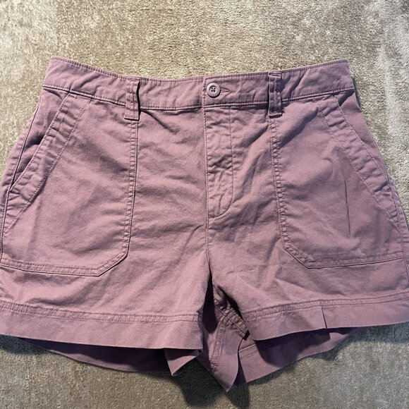 Old Navy Shorts Womens Large High Rise OG Chino Mauve Pink Stretch Casual - Picture 1 of 7